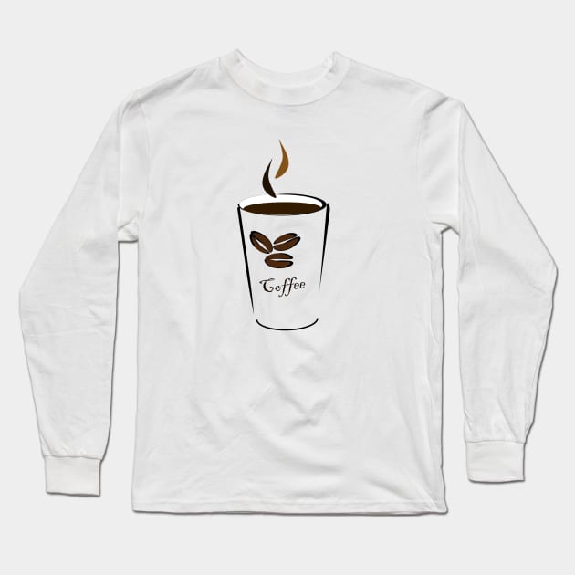 Coffee Long Sleeve T-Shirt by hldesign